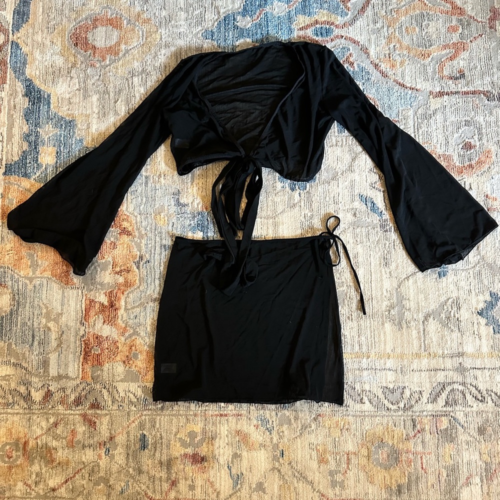 437 swim mesh coverup set sz medium